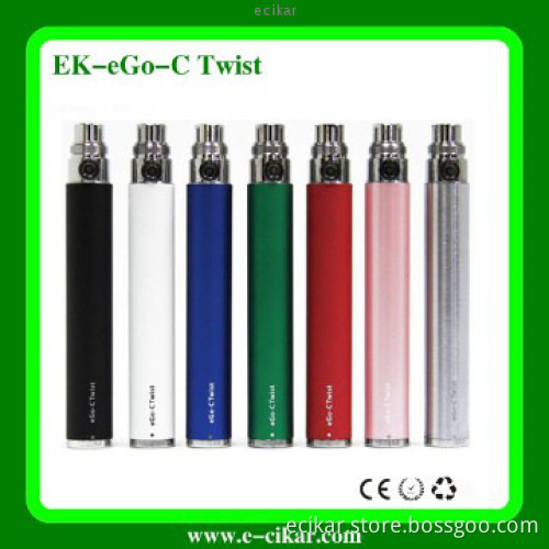 ego ctwist variable voltage twist battery e cigarette 650/900/1100 mah